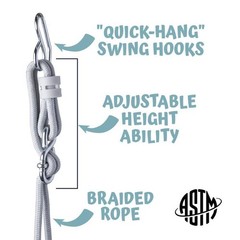 Sweeng Child Swing with Ease Z Adjust Harness Straps, Collapsible Teal Green