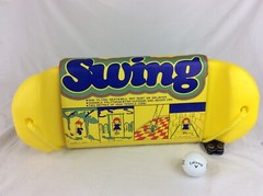 Vintage Kids Plastic Swing with Rope Yellow New
