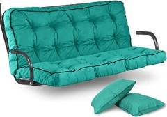 Outdoor Swing Cushions Waterproof, Thicken Porch Swing Cushion Replacement, 63 I