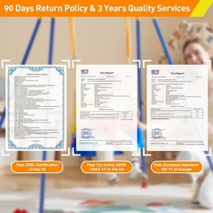 Safe 3-in-1 Toddler Swing Set with 4 Stability Sandbags for Indoor/Outdoor Play