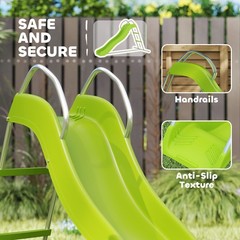 5.7FT Outdoor Slide for Kids 3-8 Year Climbing Step Ladder, Playground Equipment