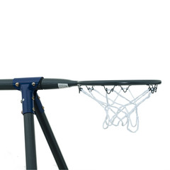Outdoor Swing Set 6 Functions w/ Net, Slide, Glider Ages 3+ 440lb