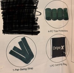 Ninja Obstacle Course Accessories – 4 Felt Tree Protectors, 1 Pair Swing Straps