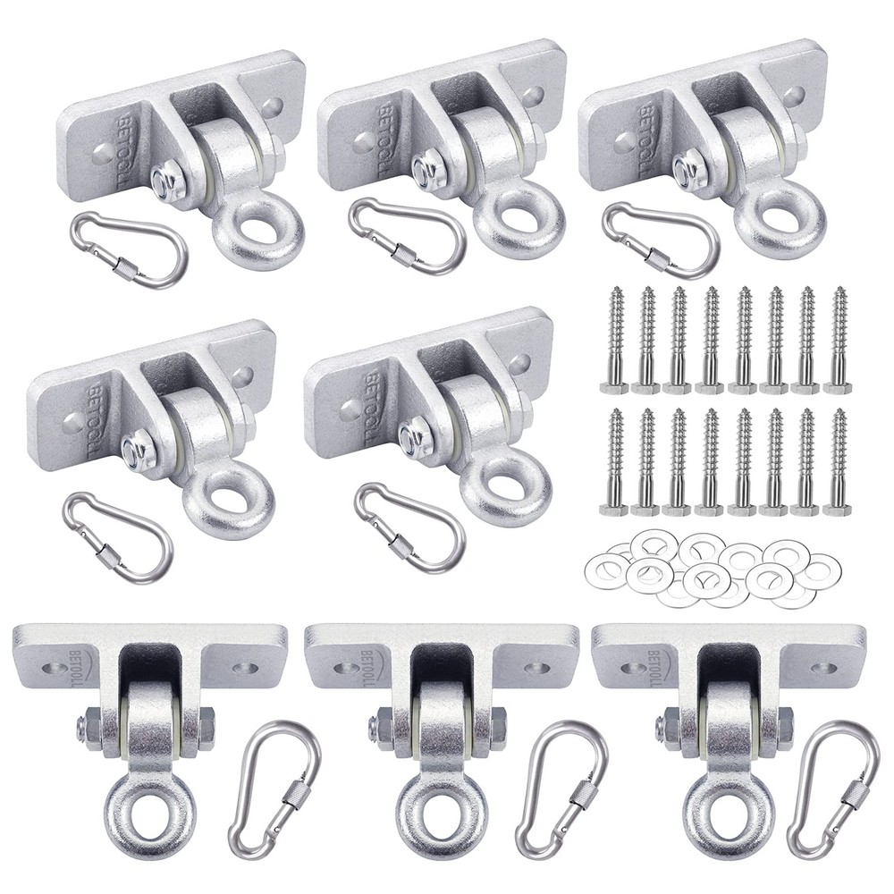 Swing Hangers 10000 Lb Capacity Heavy Duty with Screws & Locking Snap Hooks