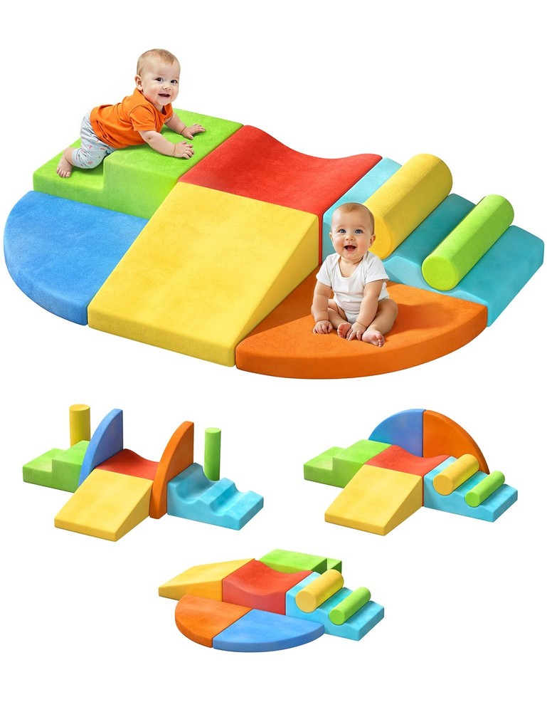 Extra Large 8-Piece Soft Climbing Toys for Toddlers, Foam Climbing Block Set …