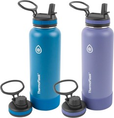 ThermoFlask 24 oz Stainless Steel Insulated Water Bottles 2-Pack, Leakproof, …