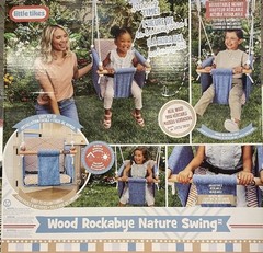 Little Tikes Wood Rock a bye Nature Swing New