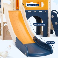 Kids Slide Climber Playset 8-in-1 Freestanding Slide for Toddler Indoor Outdoor