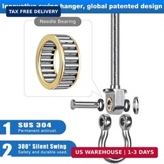 6Pcs Heavy Duty Swing Hangers with Bearings Swing Hooks for Wood & Metal Beams S
