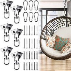 6 Sets of Robust Swing Hangers for Wooden Concrete Set with Hook Screw Bolt W…