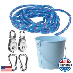 FUQUN Treehouse Accessories With Pulley and Bucket Cable, Playhouse and Pirat