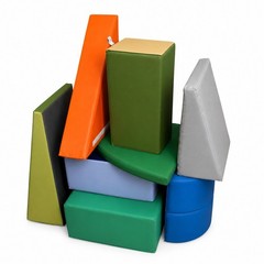 SoftZone 8 Piece Soft Play Climbing Blocks Set Toddler Kids Foam Play Shapes Ind