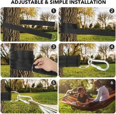Heavy-Duty Tree Swing Hanging Kit – Supports 2200 lbs, Includes Carabiners & …