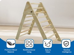 Climbing Triangle Ladder Montessori Play Gym Wooden Foldable for Kids 1-7 y.o.