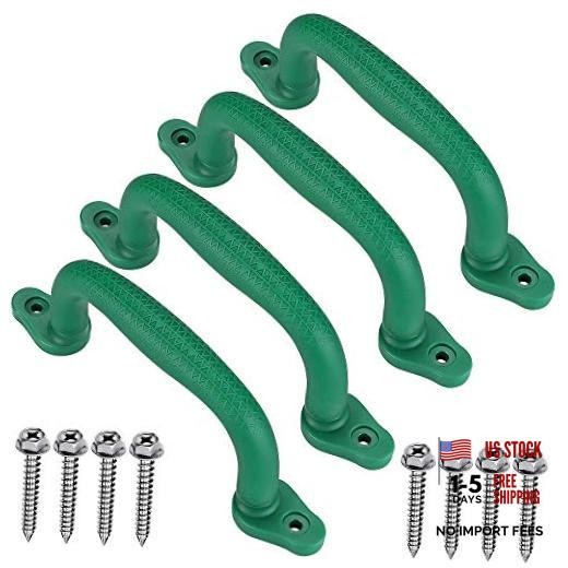Set of 4 Safety Playground Handles,Swing Set Kids Safety Hand Grips Green-4pcs