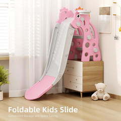 in Toddler Slide – 46. Inch Long Slide, 10-Min Easy Assembly, Foldable Anti-Tip