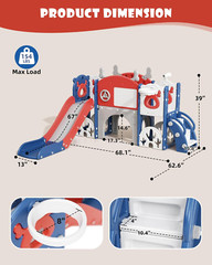 Toddler Slide,13 in 1 Kids Slide for Toddlers, New Upgrade with Golf Set, Basket