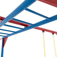 Lifetime 91022 Monkey Bar Adventure Swing Set Red Yellow Blue Outdoor Playground
