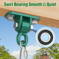 Heavy Duty Swing Hangers with Bearing, Porch Swing Hanging Kit 4 Pack Green