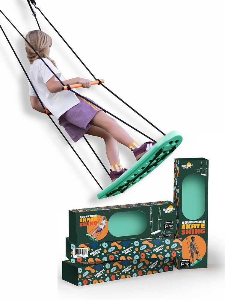 Adventure Skate Swing (Green) – 250 lb Capacity – New, Damaged Packaging