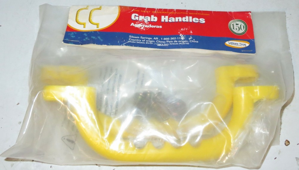 2 pc 9 inch Plastic Playground Safety Handles Climbing Frame Grab Bars Yellow