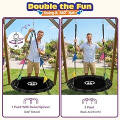 Saucer Swing for Kids & Adults, 900lbs Weight Capacity Heavy Duty Tree 48 Inch