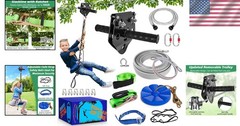 Ultimate 80FT Zip Line Kit for Backyard Adventures – Easy Setup & Safety Focused