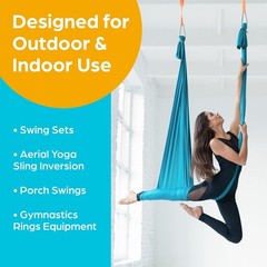 Heavy Duty Swing Set Hangers with Locking Snap Hooks for Indoor Outdoor Use