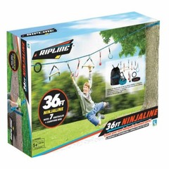 Ripline 36ft Ninjaline Portable and Customizable Jungle Gym System 7 Obstacles