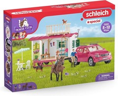 Horse Club – 113PC Interactive Camping Trip – Car and Camper Caravan Playset …