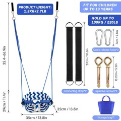 Toddler Swing – Comfy Baby Swing Outdoor Indoor Kids Swing Seat for Backyard …