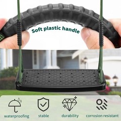 Deluxe Children’s Swing Seat with Non-Slip Cushion & Easy Installation – Black