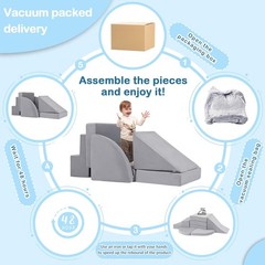 5pcs Foam Climbing Blocks for Toddlers 1-3, Safety First Baby Climbing Blocks…
