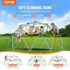 Climbing Dome for Kids 3 to 10 Years Old 10′ Geometric Dome Climber with Hammock