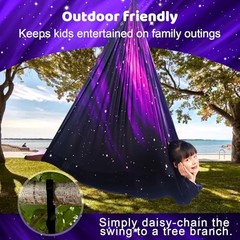 Sensory Swing for Kids Indoor and Outdoor Therapy Cuddle Swing Space Purple