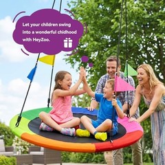 Tree Swing, 40 Inch Saucer Swing for Kids, 600lbs Weight Capacity, with