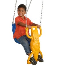 Swing-N-Slide Wind Rider Glider Swing, No Swing Hangers Yellow/Blue, 72″ H x …