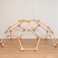 Wooden Climbing Dome Montessori Kids Indoor Jungle Gym Spider Climber L 1-6 Ages