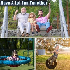 2 Pack Hanging Swing Chain with 4 Carabiners 25in, 660LB Capacity Heavy Duty …