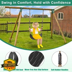 SELEWARE Swing Seat Black Green 2 Pack
