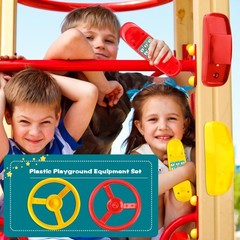 4 Pack Playground Accessories for Kids Outdoor Playground Steering Wheel Pria…