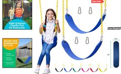Pinch-Free Blue Swing Seat Replacement Kit for Safe Outdoor Play – 2 Pack