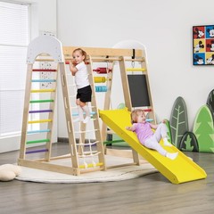 Indoor Playground Climbing Gym Kids Wooden 8 in 1 Climber Playset for Children