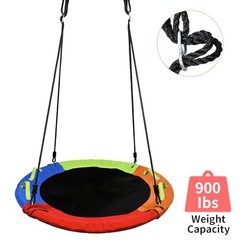 Tree Swing,Saucer Flying Swing 40 Inch for Kids,900D Oxford Waterproof, Rainbow