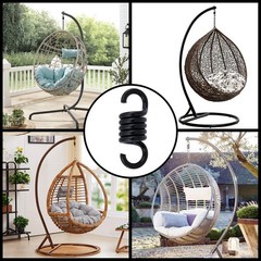 2pcs Porch Swing Springs Heavy Duty Porch Swing Hanging Chair Hangers Stainle…