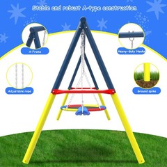 Color Swing Set for Backyard,Swing Heavy Duty 440lbs Metal Outdoor Swing Stand