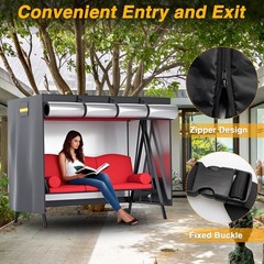 Outdoor Swing Cover, 3 Triple Seater 420D Waterproof Patio Porch Swing Cover …