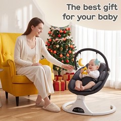 Electric Baby Swing with Remote Control – 5 Natural Motion Speeds, Detachable…