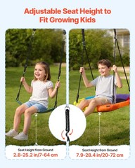 VEVOR Swing Set for Backyard Swingset Outdoor for Kids 2 Seats A-Frame Stand