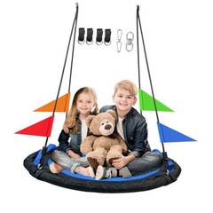 40 Inch Tree Swing ，Spider Web Tree Swing,800Lb Weight Black-40inch